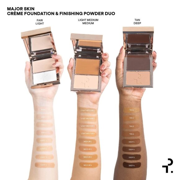 NEW PATRICK TA Major Skin Crème Foundation/Finishing Powder Duo Fair 4/AUTHENTIC - Picture 3 of 6